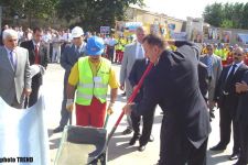 Azeri President participates in opening of a flyover in Baku